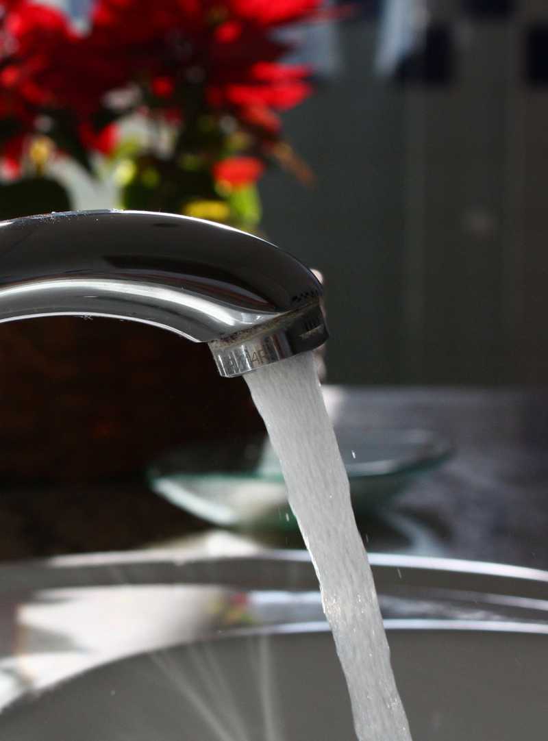 Faucet with running water